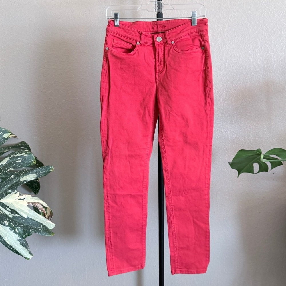 Loro Piana Red Straight Leg Premium Denim Size 27(eu 40) Women's Designer Jean